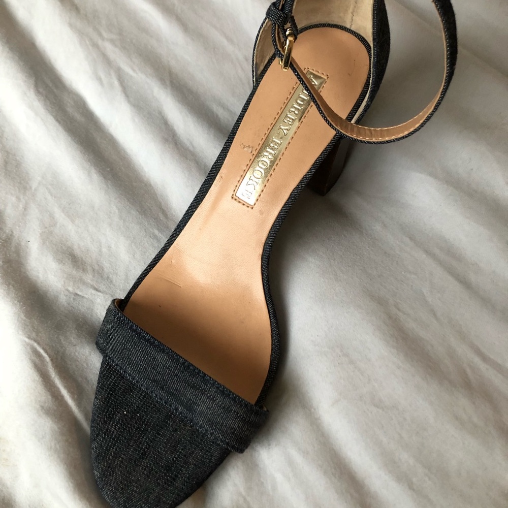 Audrey Brooke denim heels